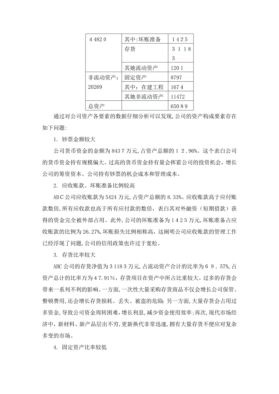 ABC公司资产负债表分析案例_第3页