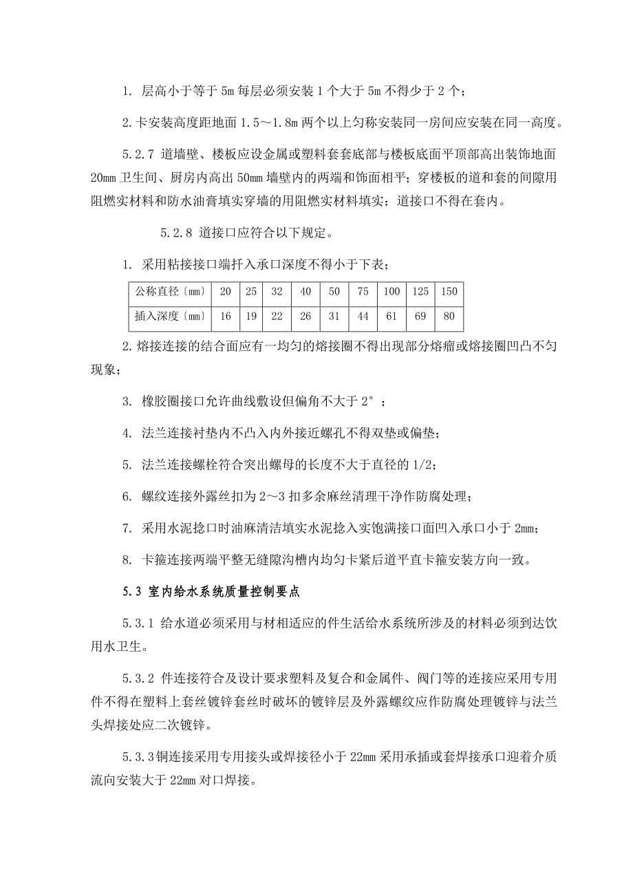 宿迁义乌商贸城给排水工程施工监理实施细则_第5页