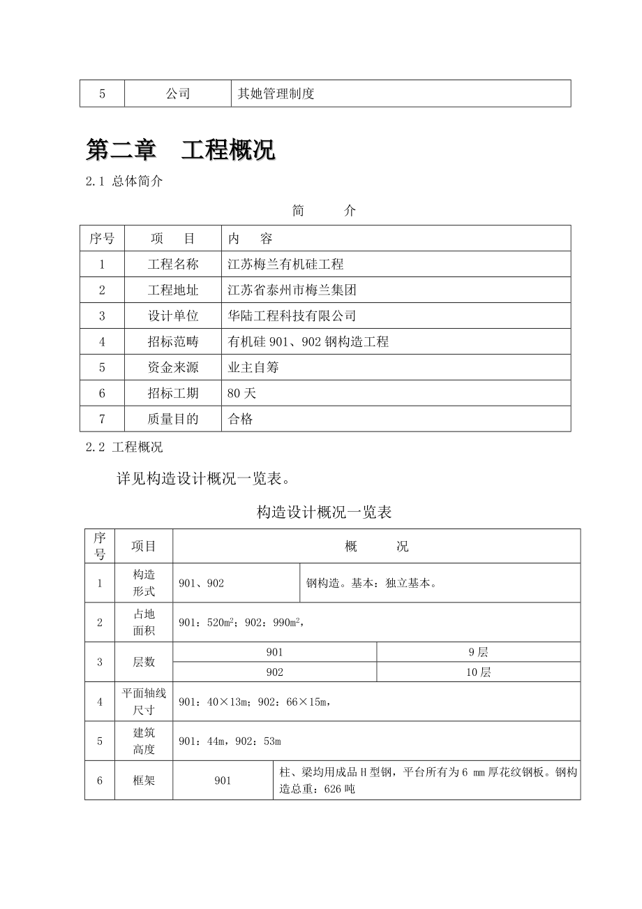 江苏梅兰有机硅工程钢结构制作安装方案样本.doc_第2页