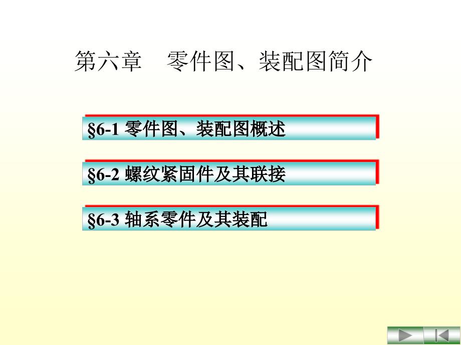 第六章零件图、装配图简介_第1页