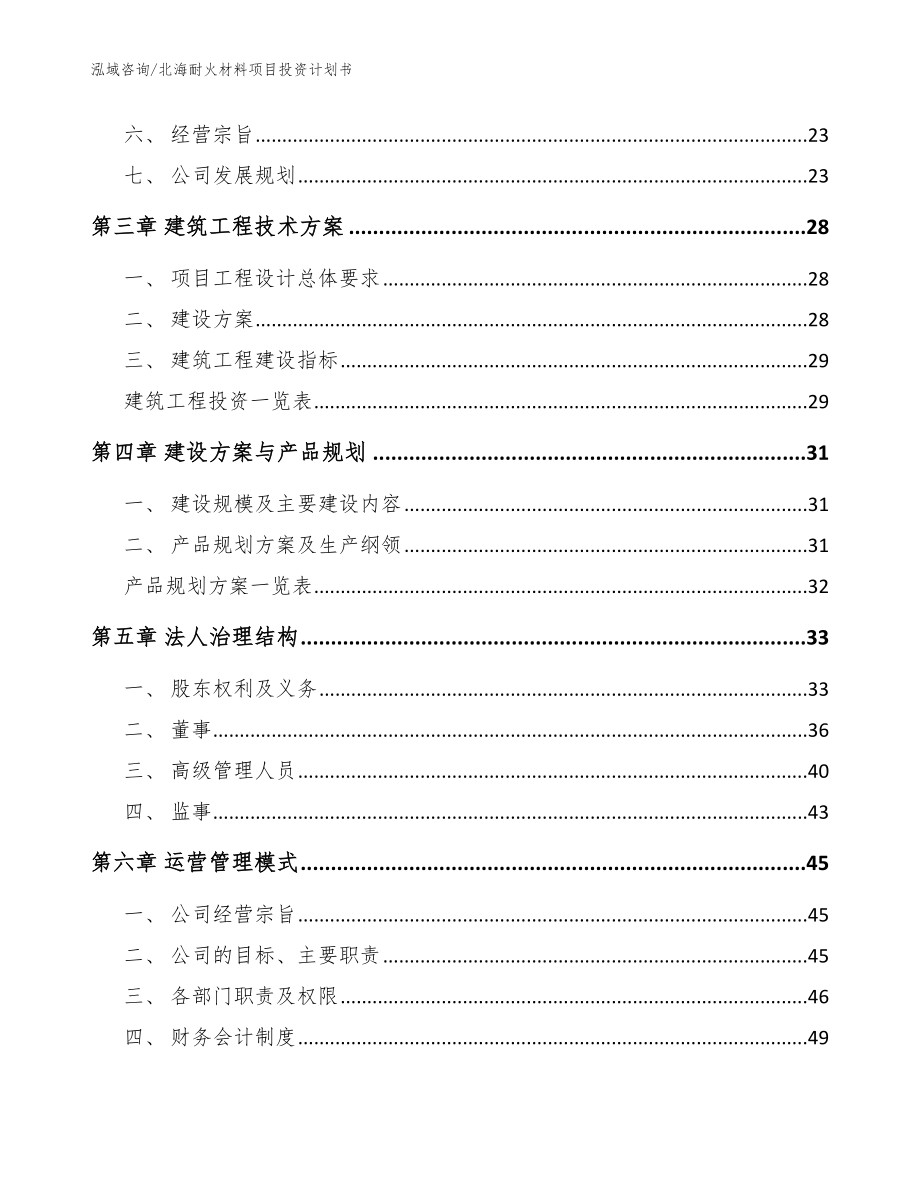 北海耐火材料项目投资计划书_第2页