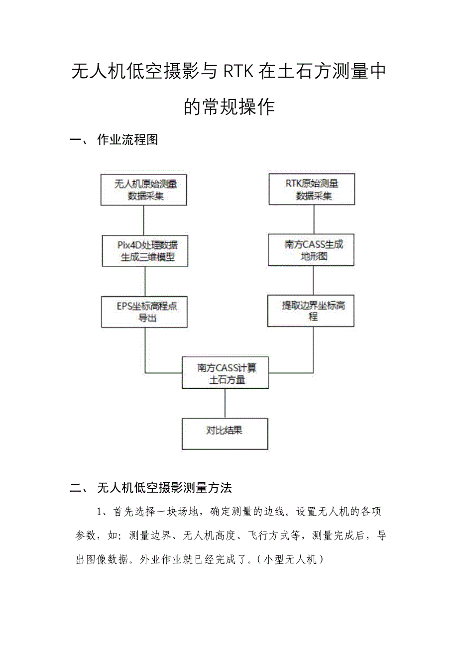 无人机低空摄影与RTK在土石方测量中的常规操作_第1页
