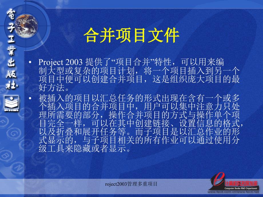 roject2003管理多重项目课件_第2页