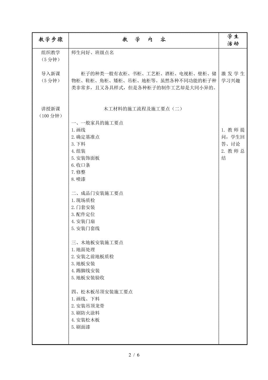 装饰材料与施工工艺教案_第2页