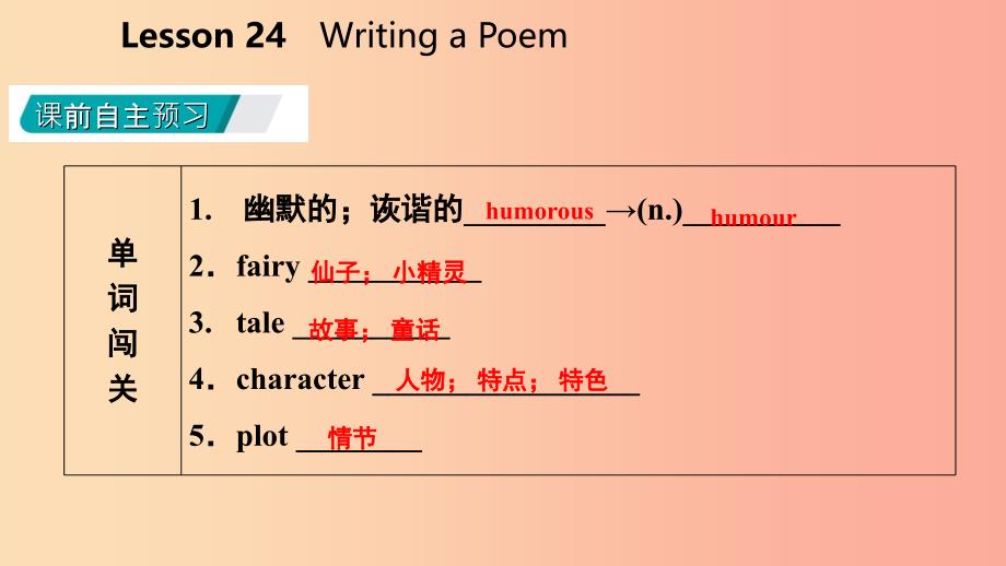 2019年秋九年级英语上册Unit4StoriesandPoemsLesson24WritingaPoem导学课件新版冀教版.ppt_第3页