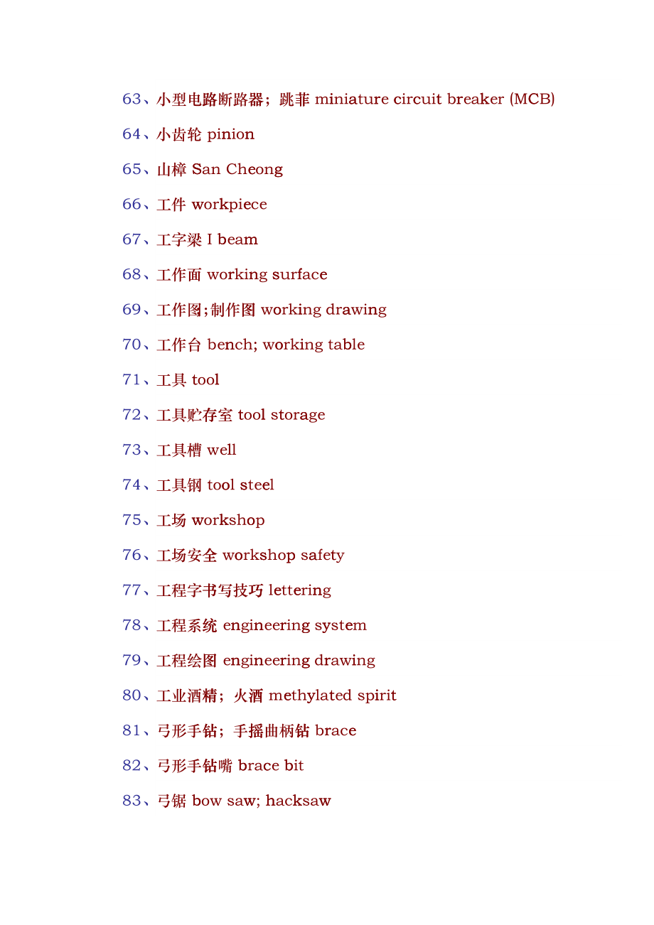 机械类词汇大全dhcm_第4页