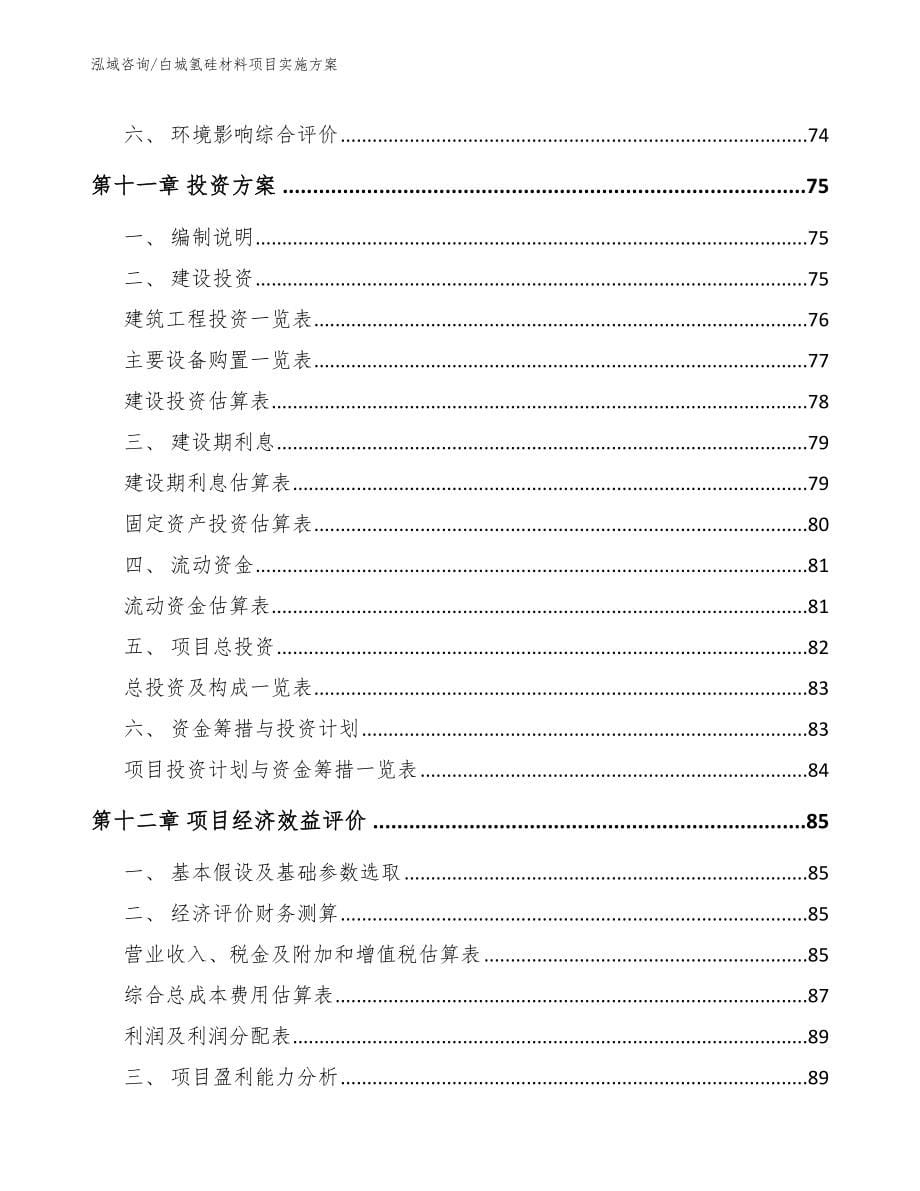 白城氢硅材料项目实施方案（范文参考）_第5页