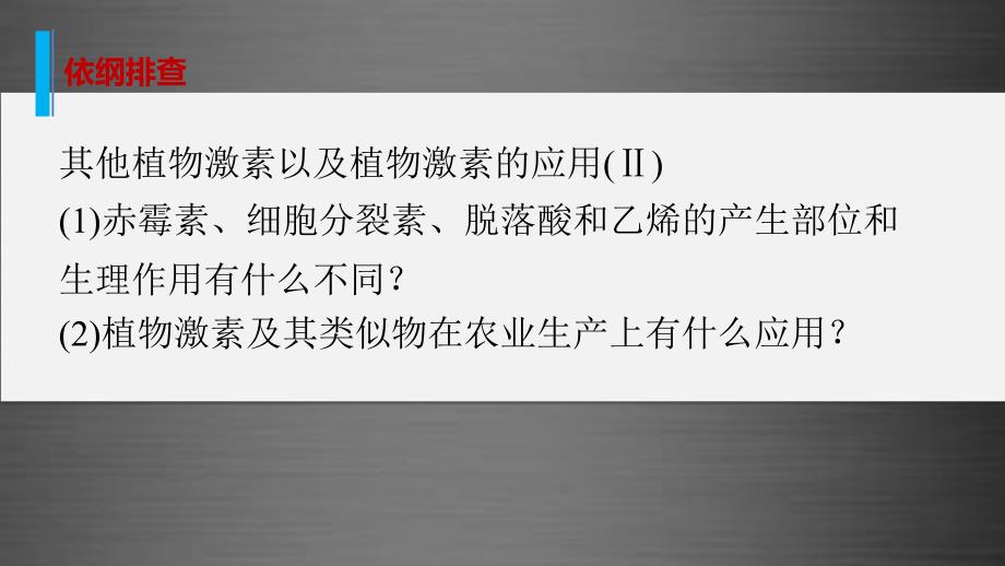 高考生物大二轮总复习-增分策略-专题七20各显其能的其他植物激素课件_第2页