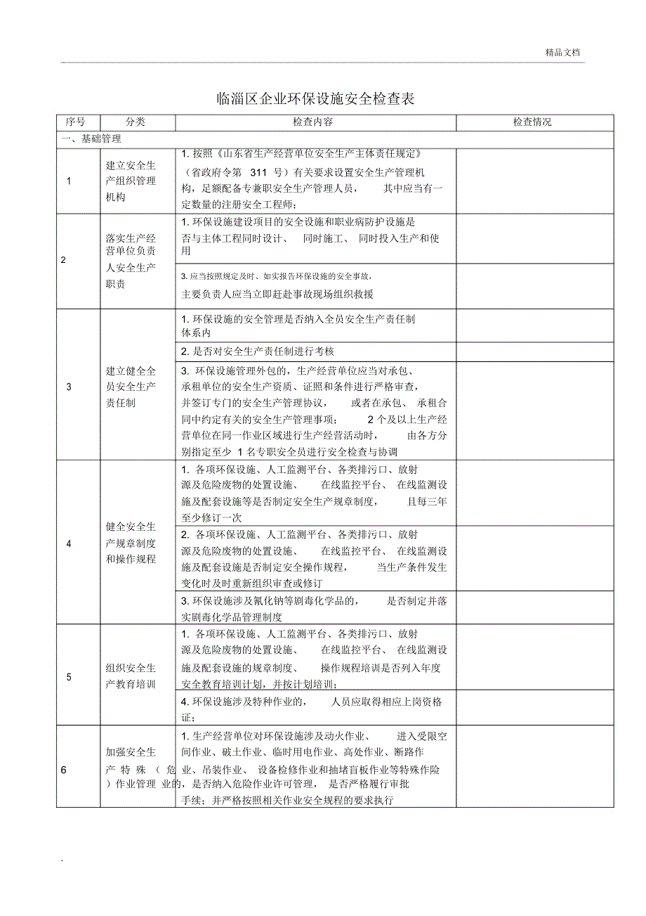 临淄环保设施的安全检查表_第3页