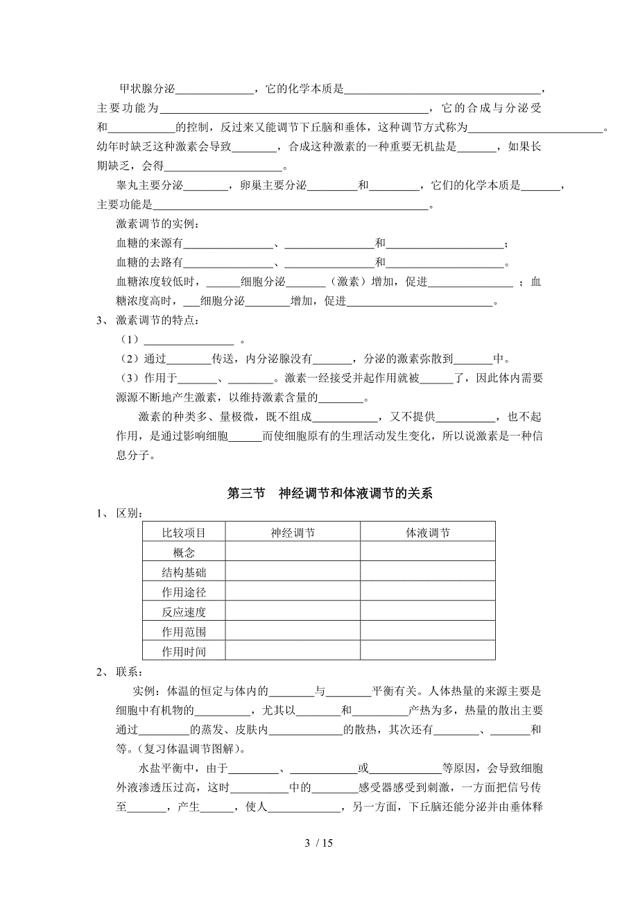 高二文科班生物必修3知识要点总结_第3页