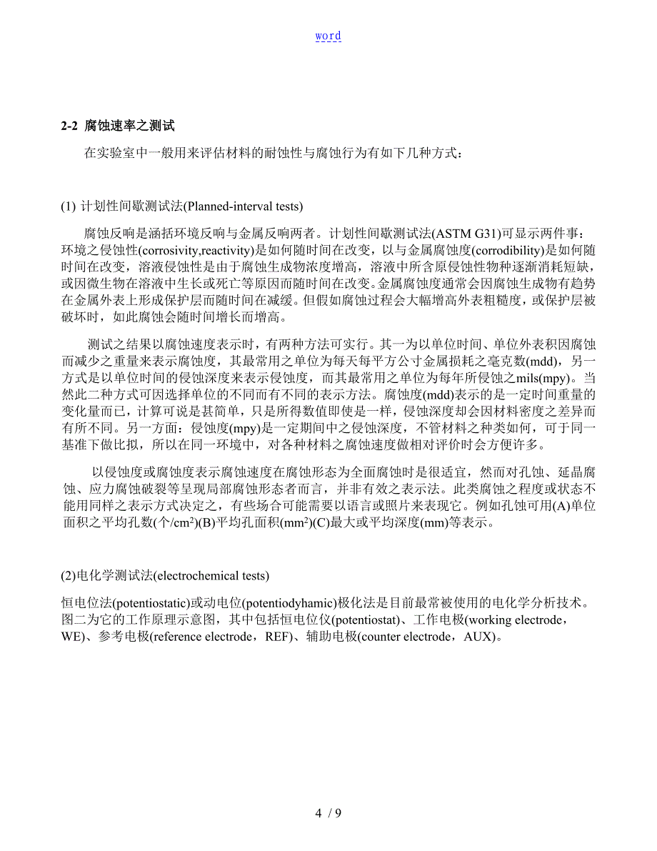 腐蚀电化学实验资料报告材料_第4页