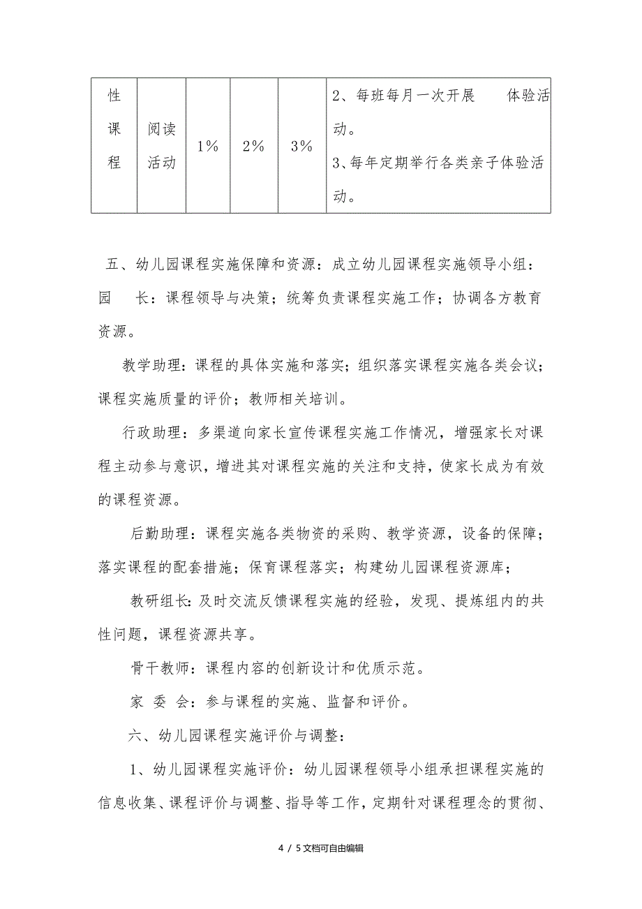 幼儿园课程实施方案_第4页