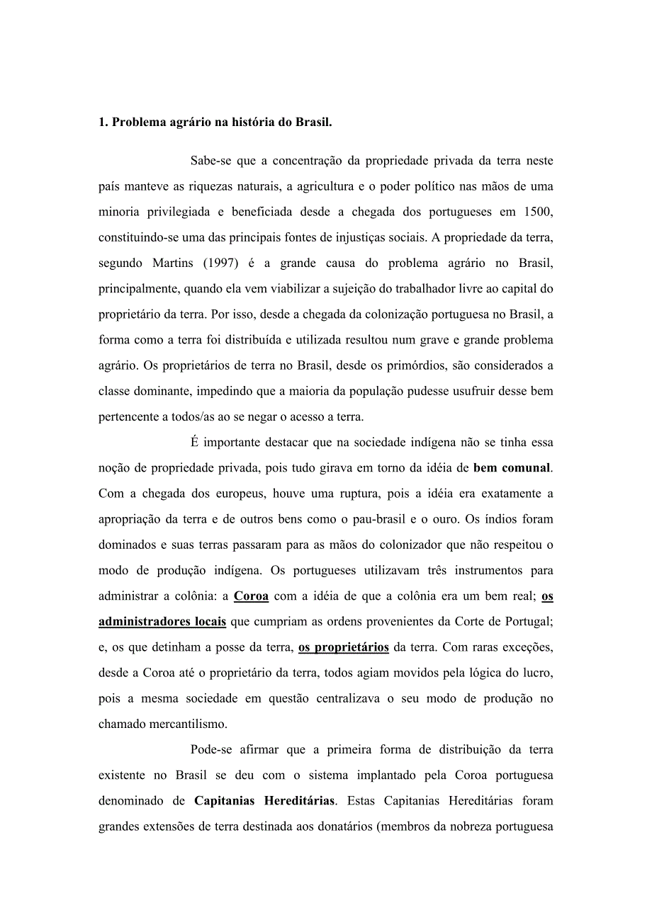 O PROBLEMA DA TERRA E MOVIMENTOS SOCIAIS A REFORMA AGR&#225;RIA EM FOCO..doc_第3页