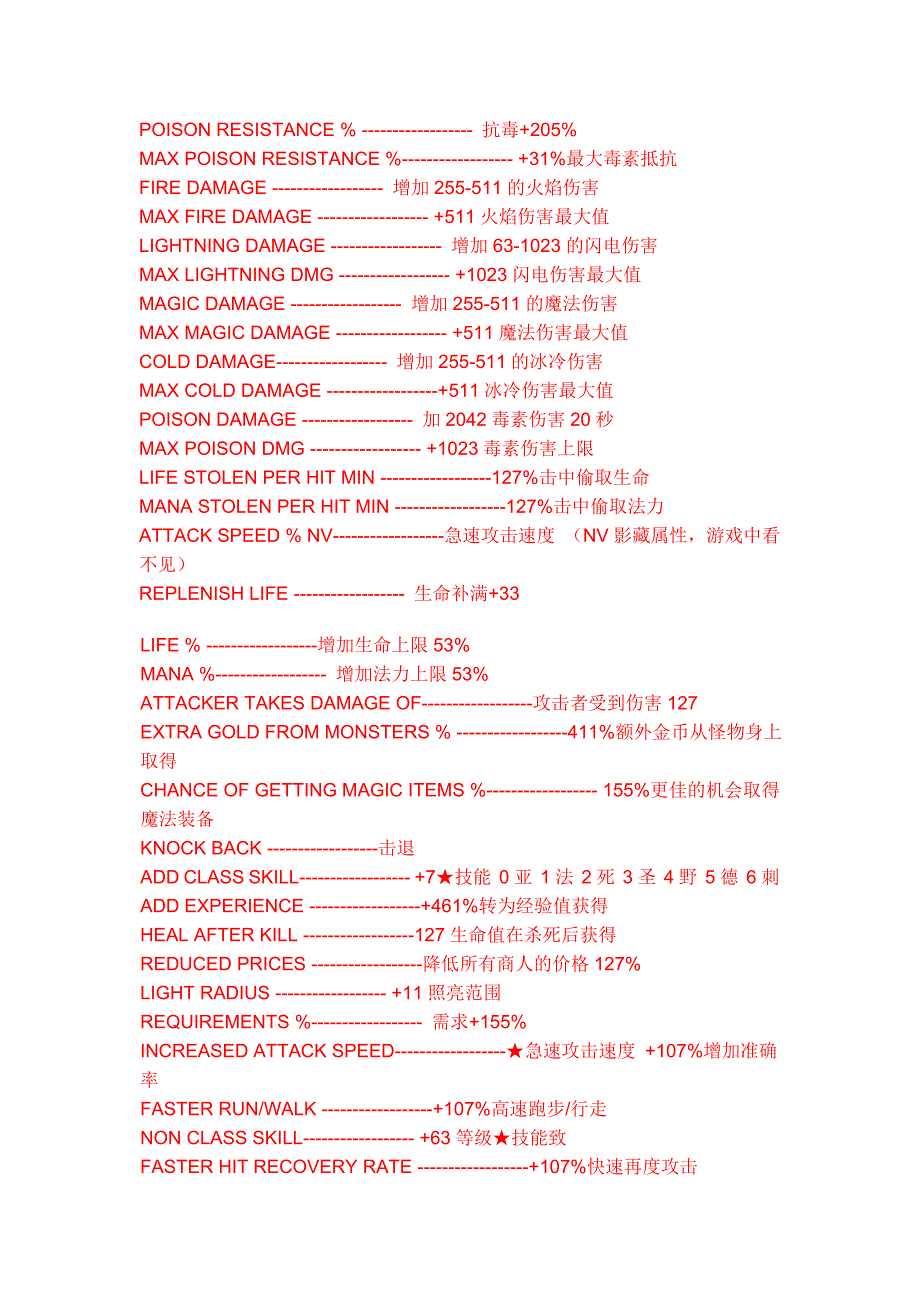 Udietoo暗黑物品编辑魔法code属性大全(比较全面).doc_第2页