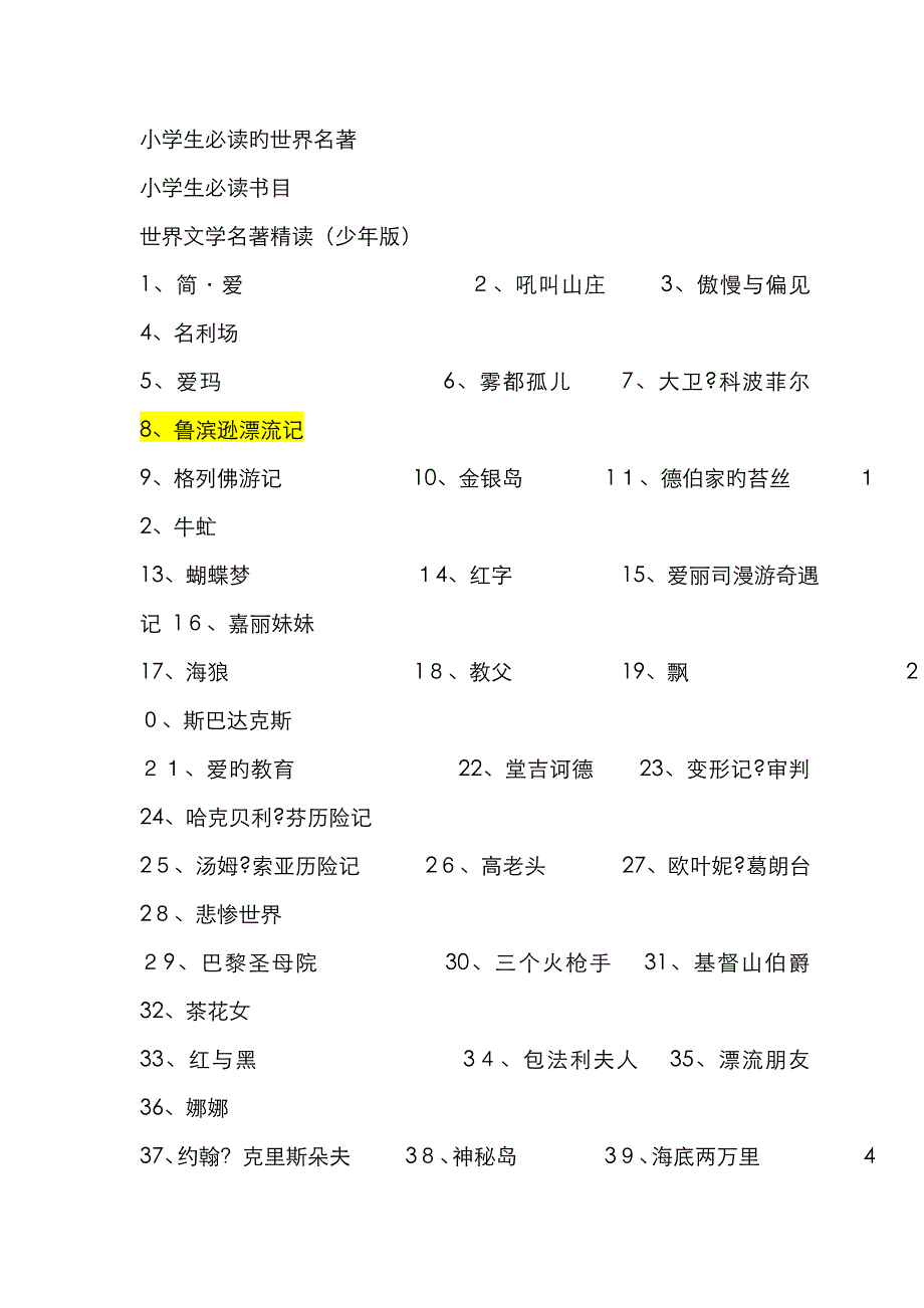 小学生必读的世界名著_第1页