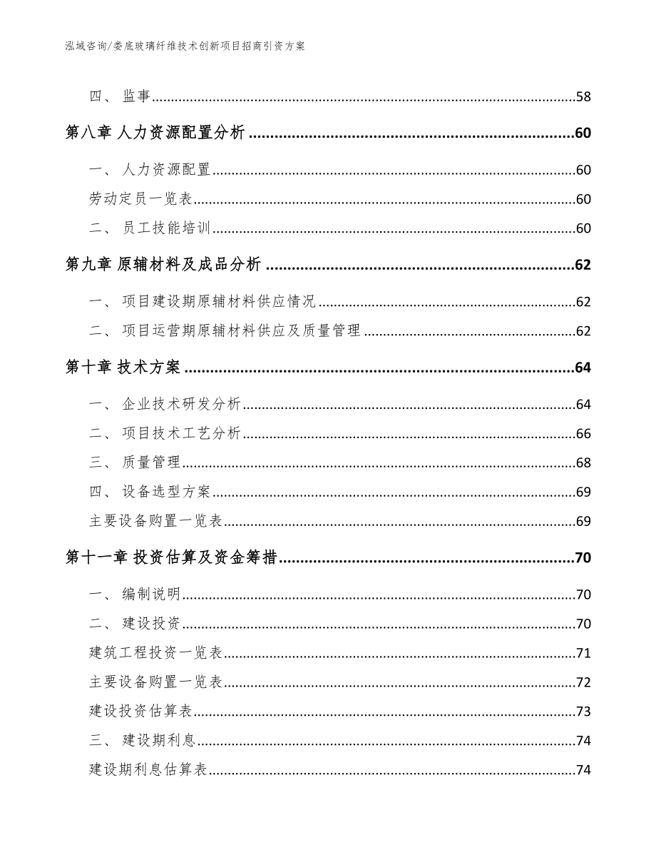 娄底玻璃纤维技术创新项目招商引资方案（模板范文）_第3页