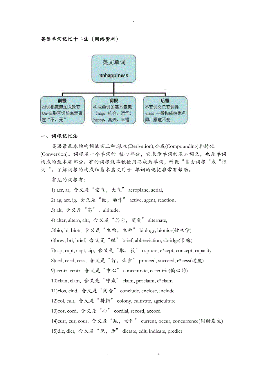 英语单词记忆十二法_第1页