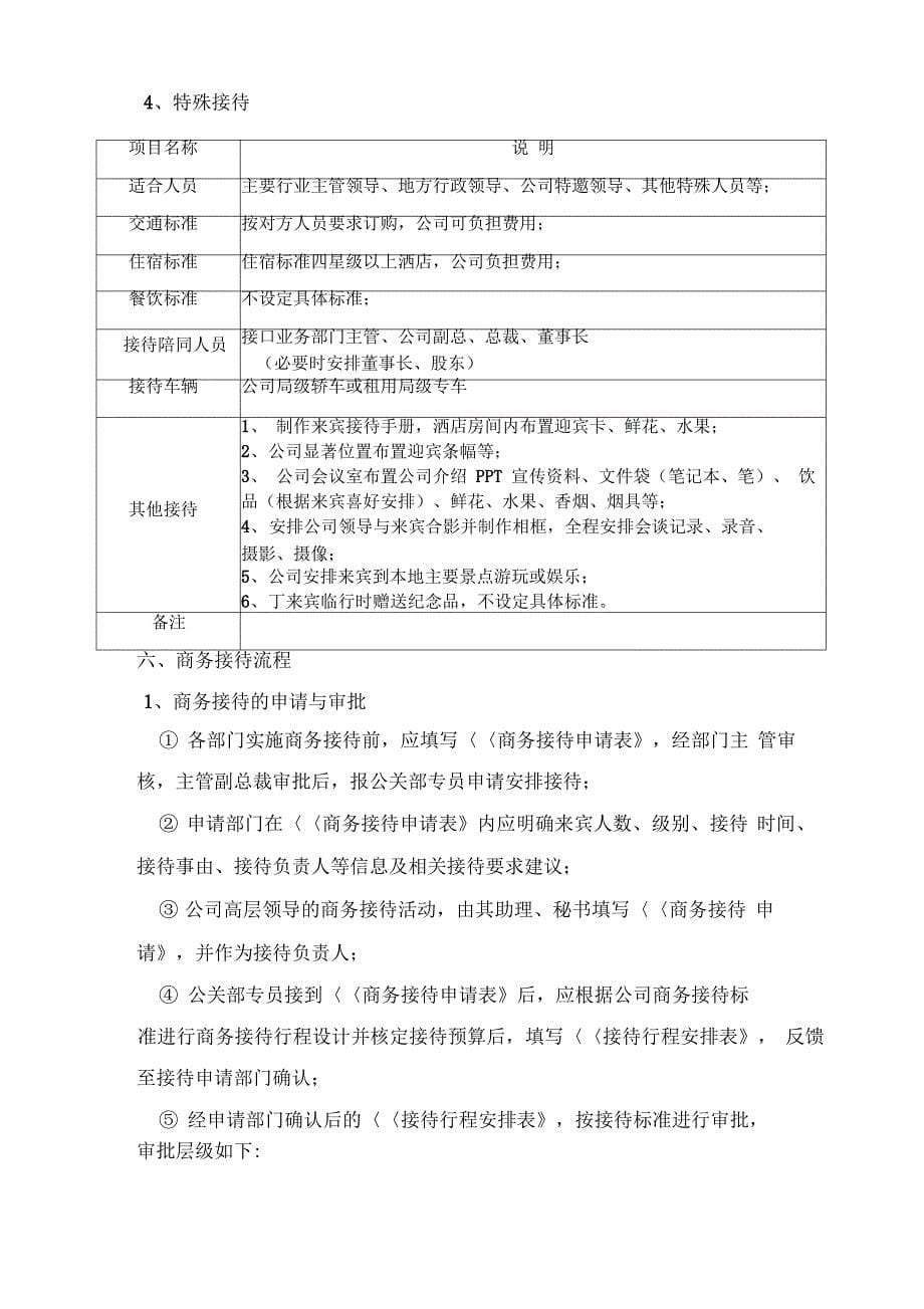 企业商务接待管理办法_第5页