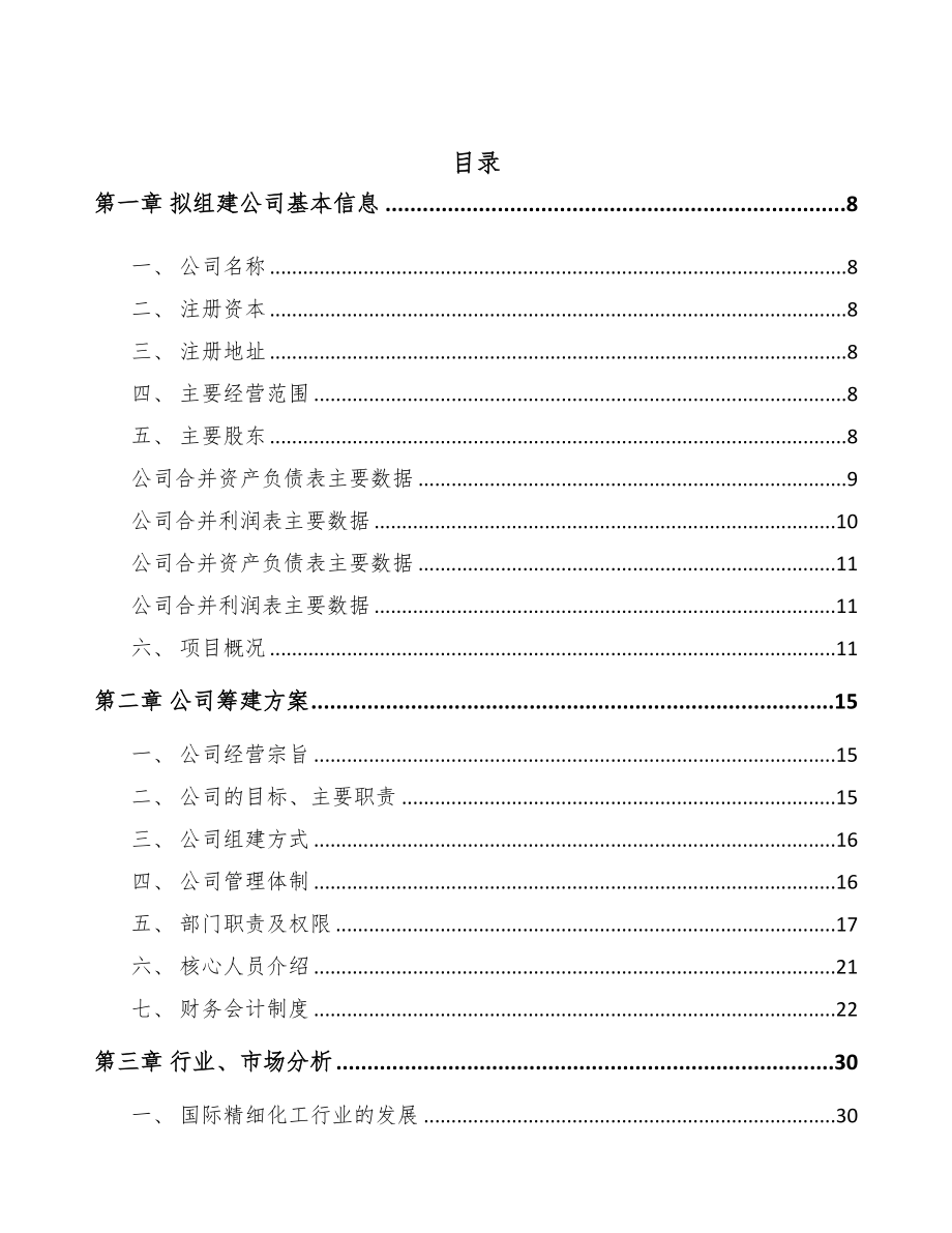 兰州关于成立精细化工产品公司可行性报告(DOC 81页)_第2页