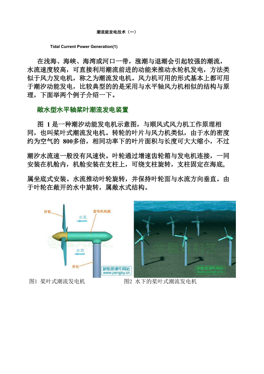 潮流能发电_第1页