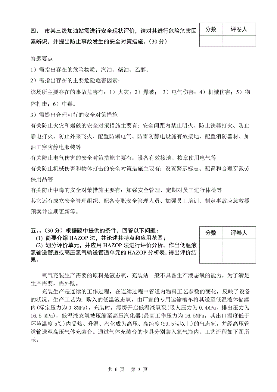 安全评价考卷B标准答案_第3页