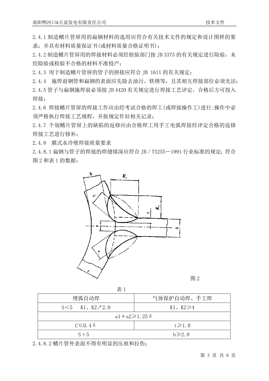 锅炉膜式水冷壁管屏制作技术要求_第3页