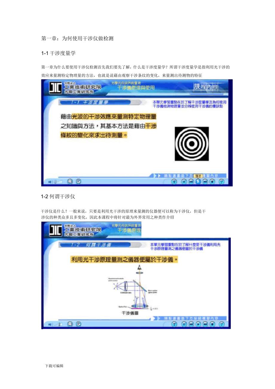 干涉仪原理与使用_第1页