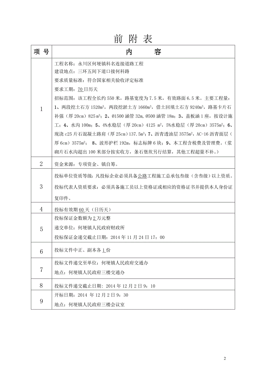 永川区何埂镇科对名连接道路工程_第3页