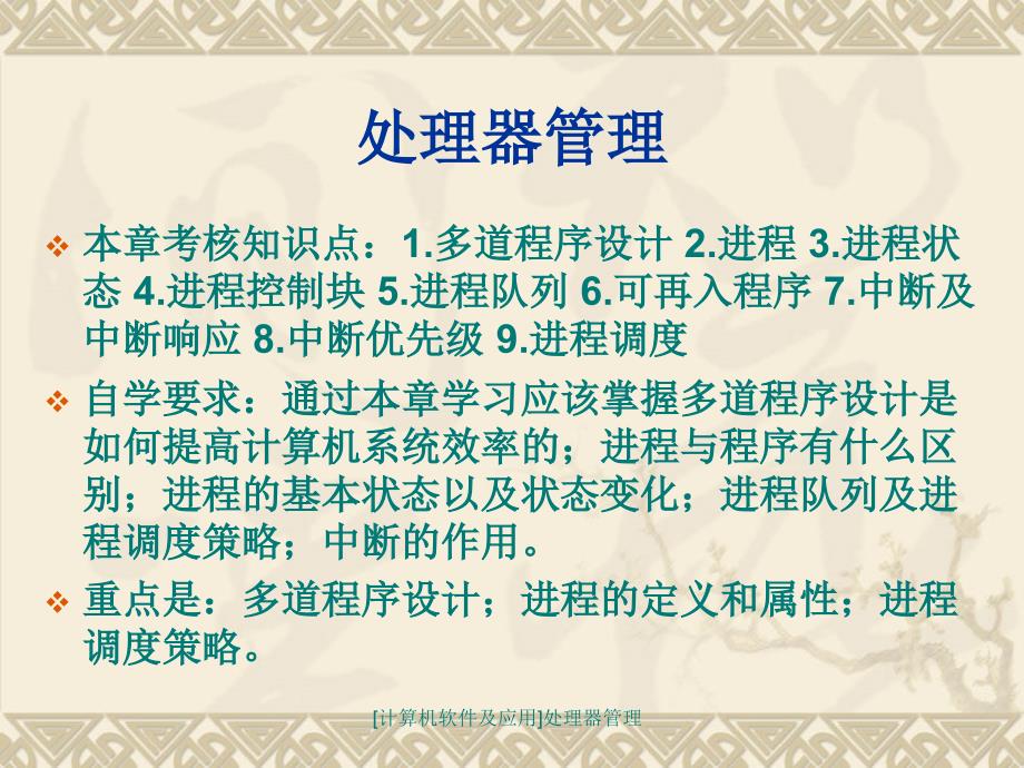 计算机软件及应用处理器管理课件_第1页