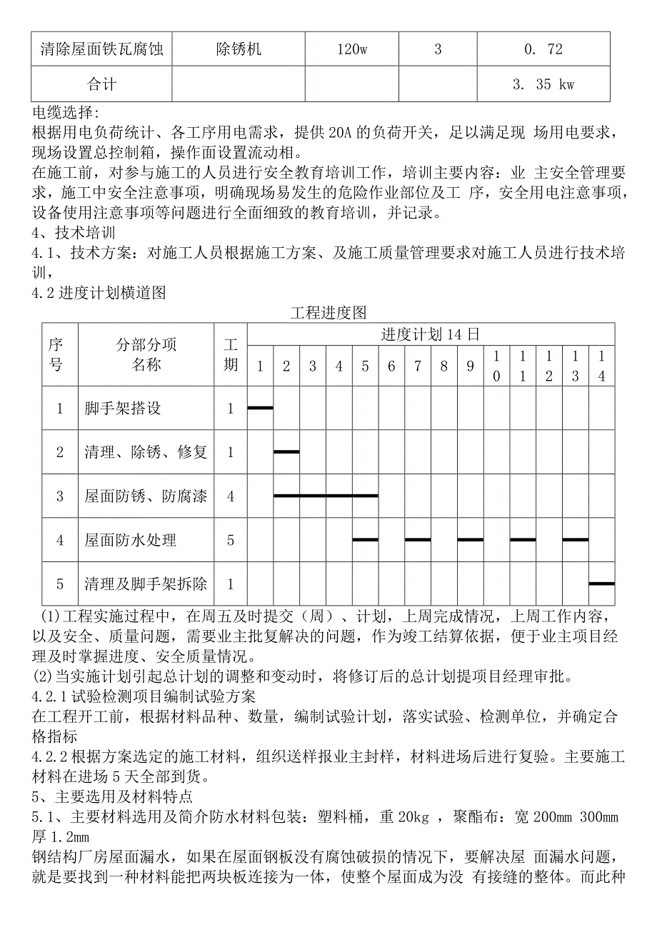 彩钢板屋面除锈及防水工程施工方案_第2页