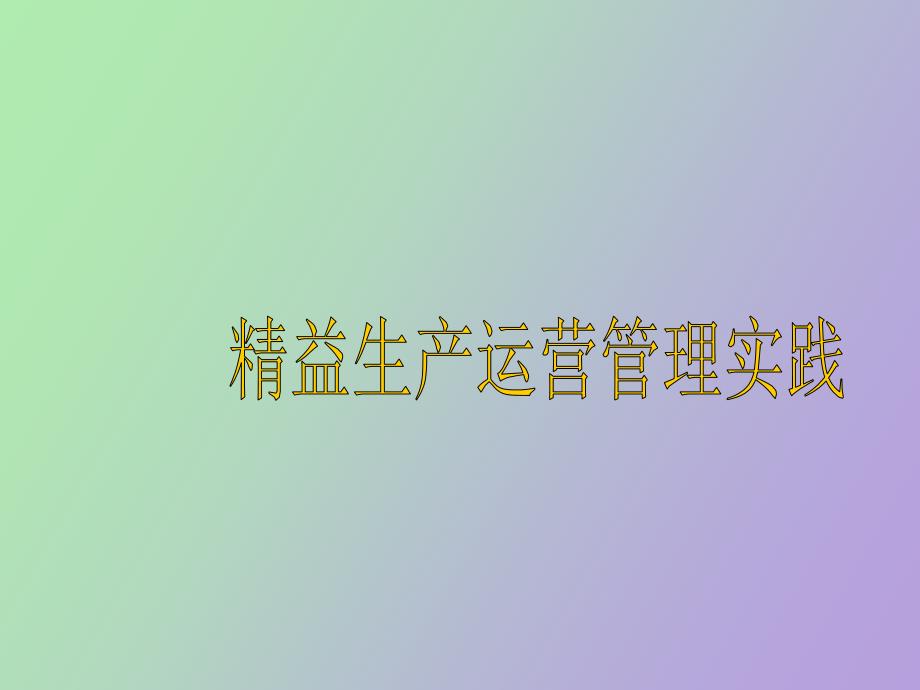 精益生产运营管理实践企业培训_第2页