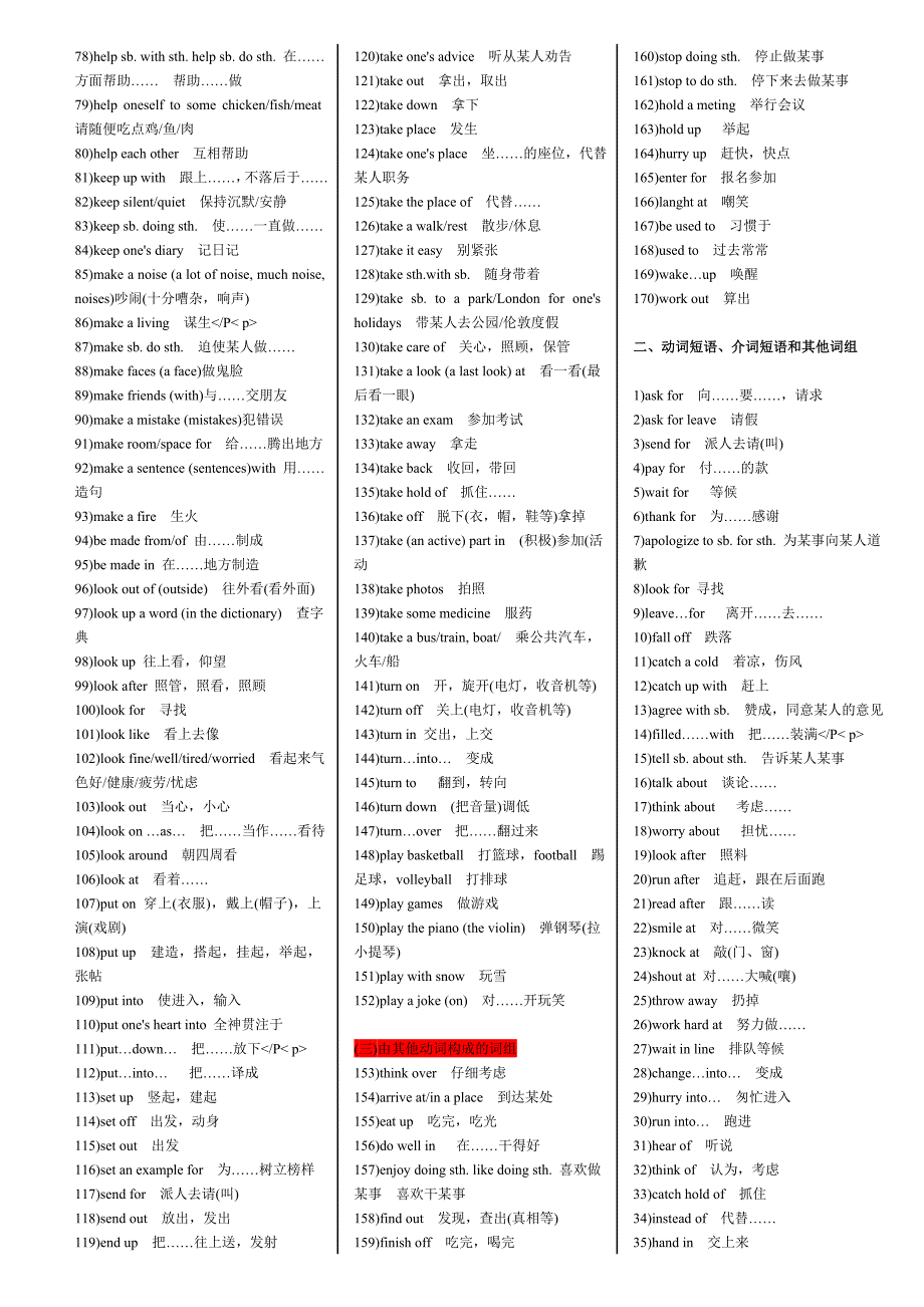 (整理)中考英语常用词组及动词时态语态小结_第2页