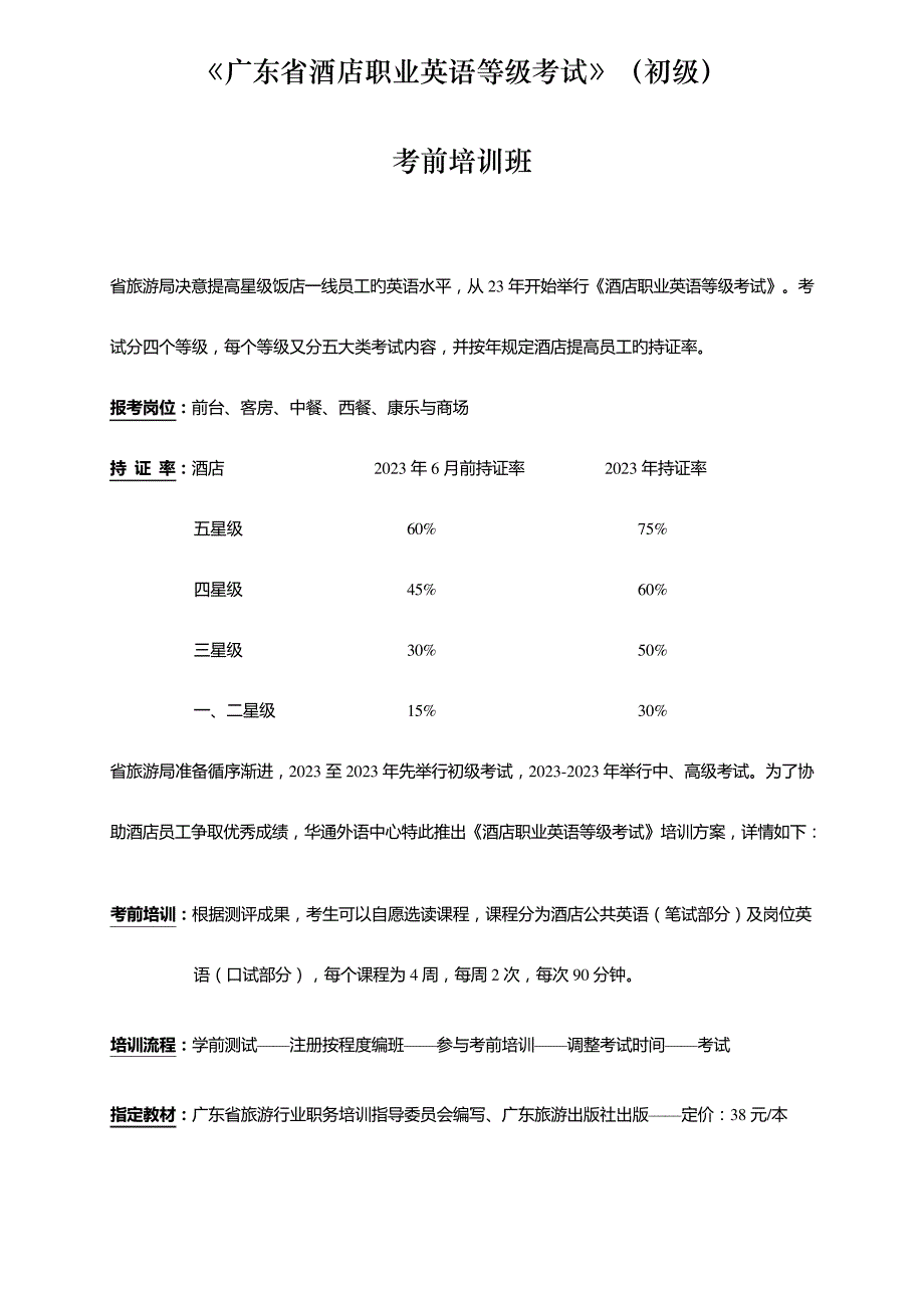 2023年广东省酒店职业英语等级考试初级379_第1页