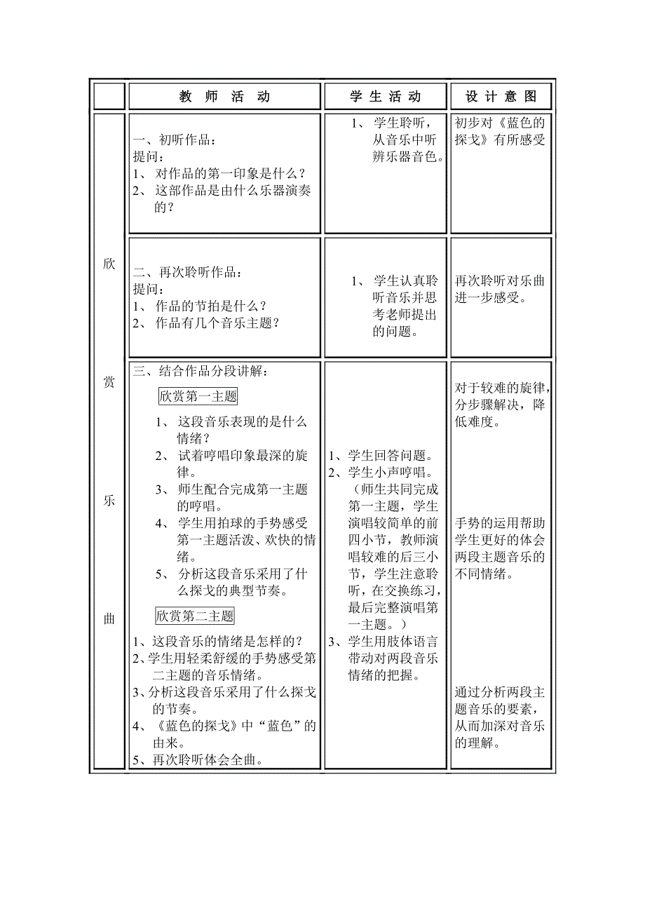 蓝色的探戈教学设计_第3页