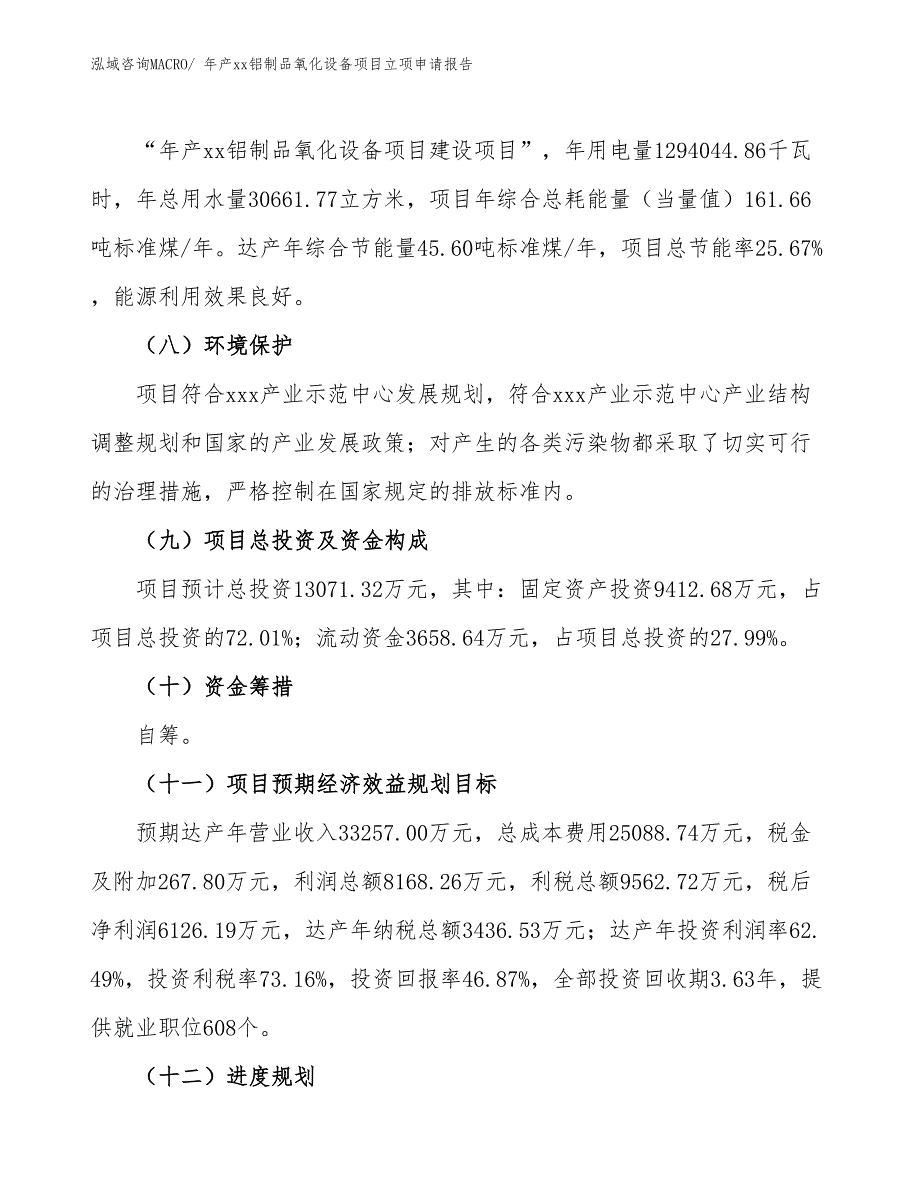 年产xx铝制品氧化设备项目立项申请报告_第3页