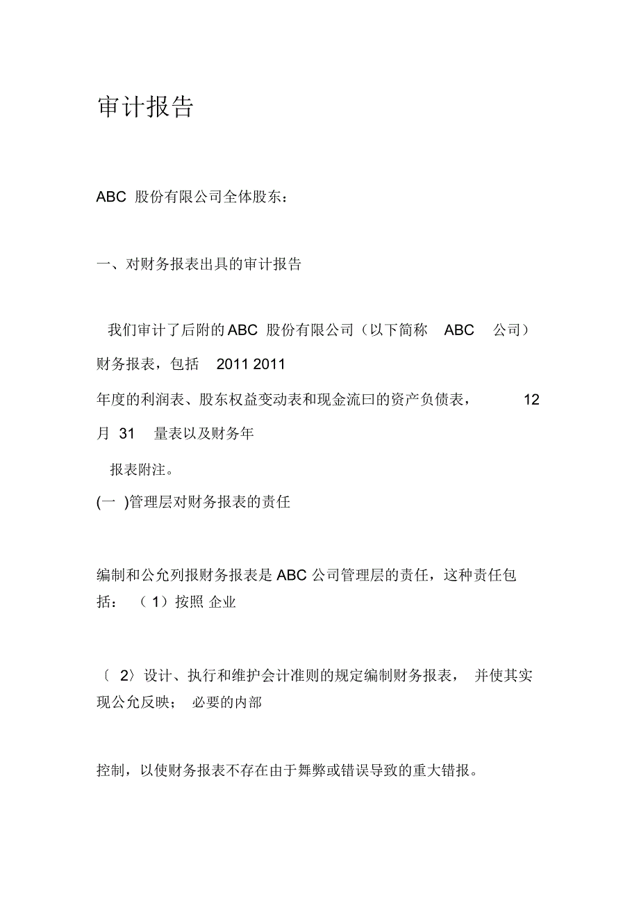 审计报告模板_第2页