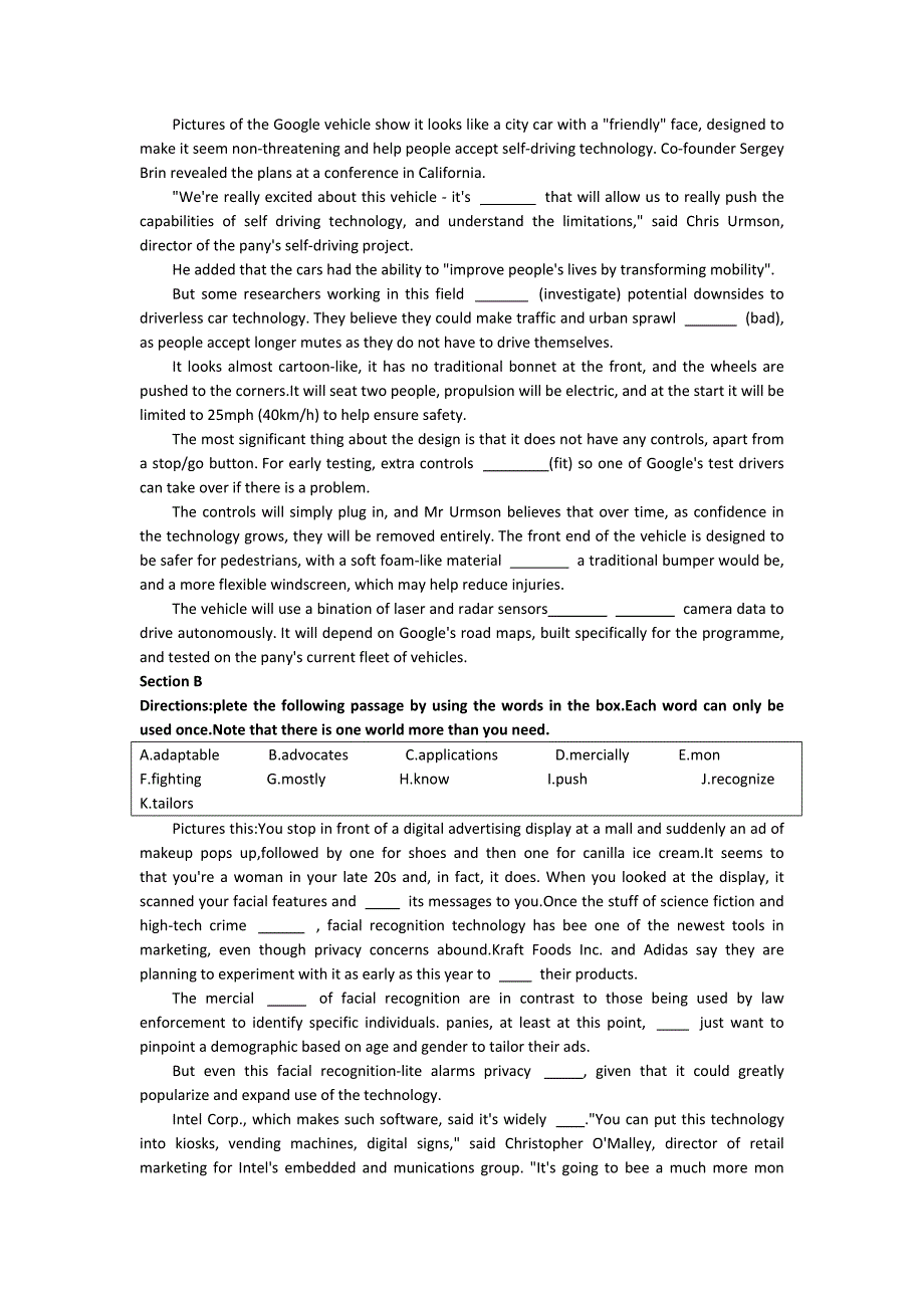 2022年高三下学期开学摸底考试英语试卷 无答案_第2页