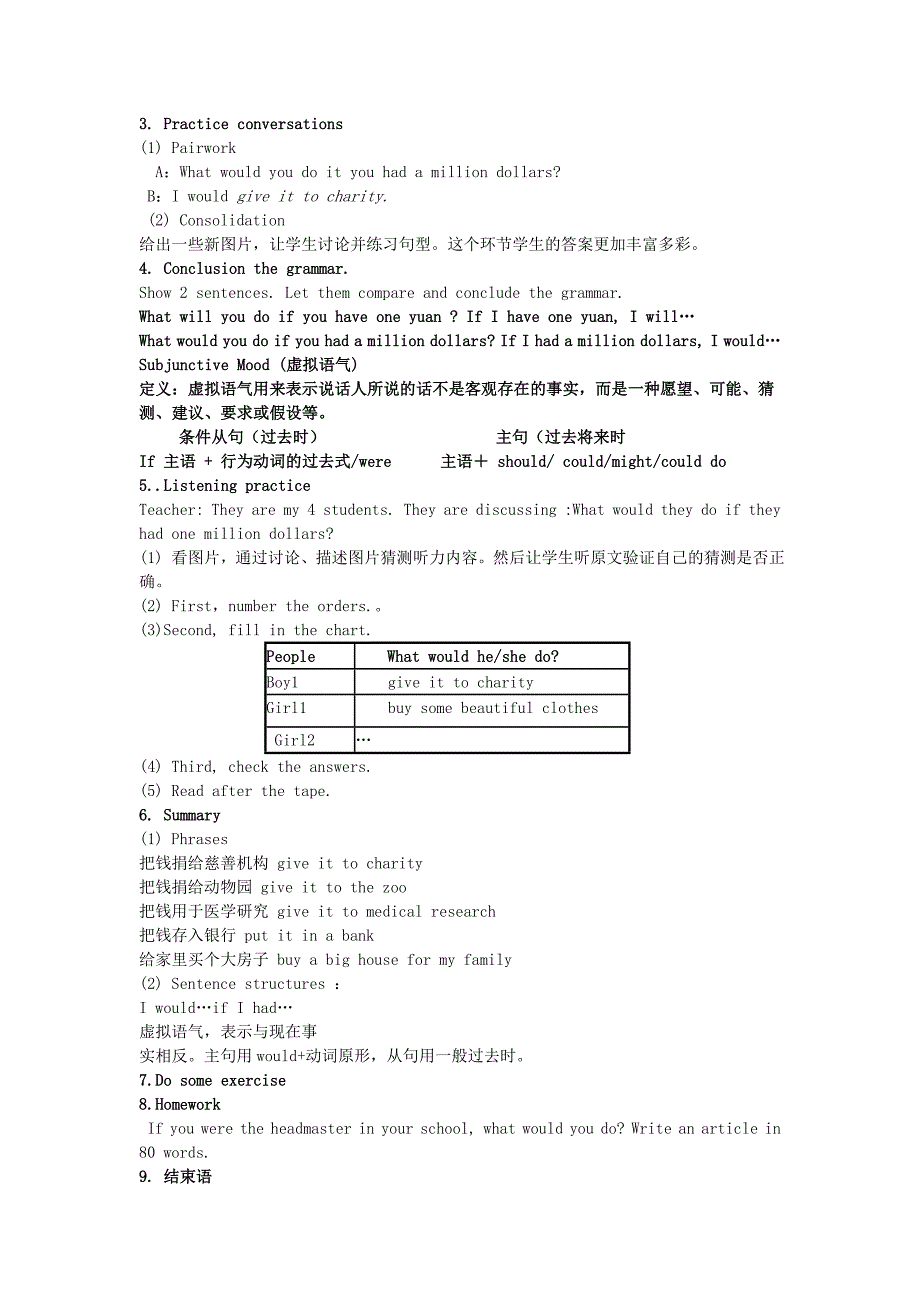 九年级Unit4Whatwouldyoudo第一课时教案.doc_第2页