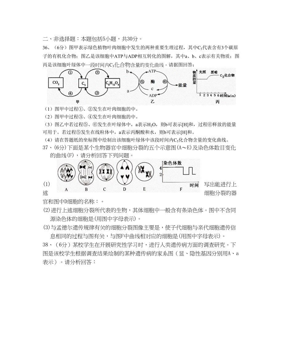 高二2013小高考模拟一_第5页