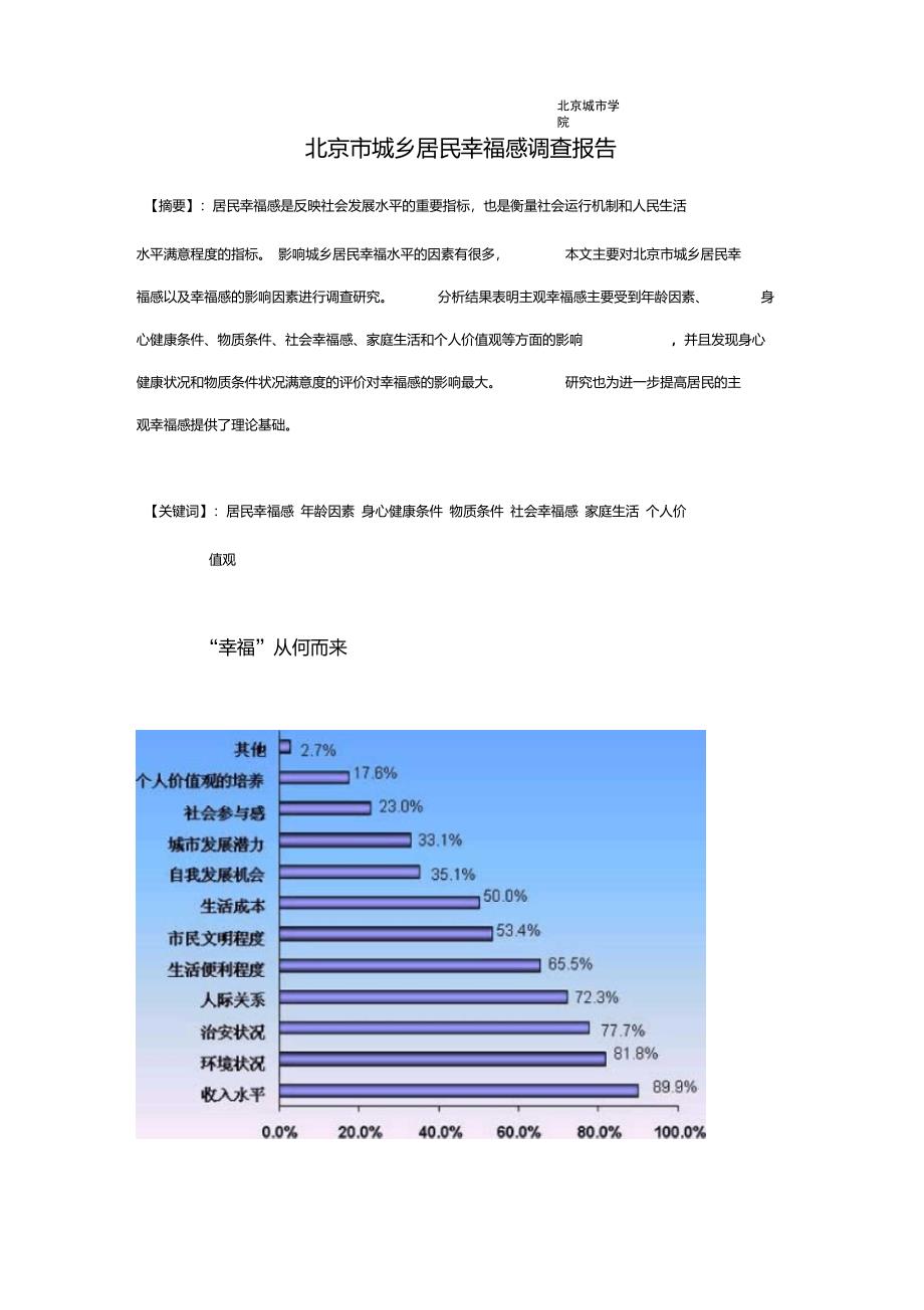 北京市城乡居民幸福感调查_第1页