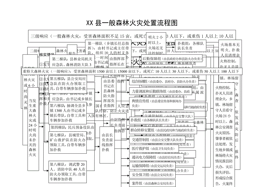 XX处置森林火灾流程图同名_第1页