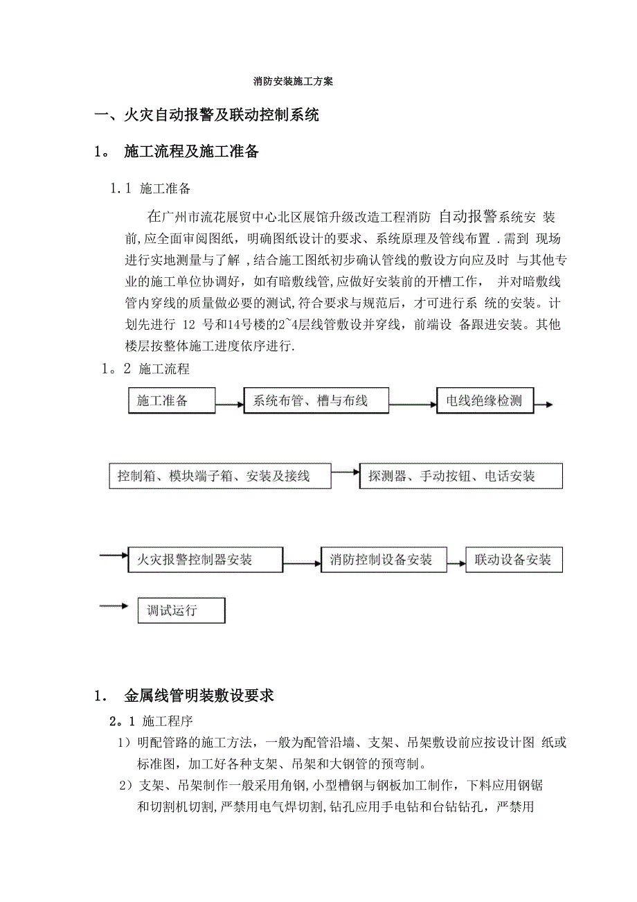 消防安装施工方案_第1页