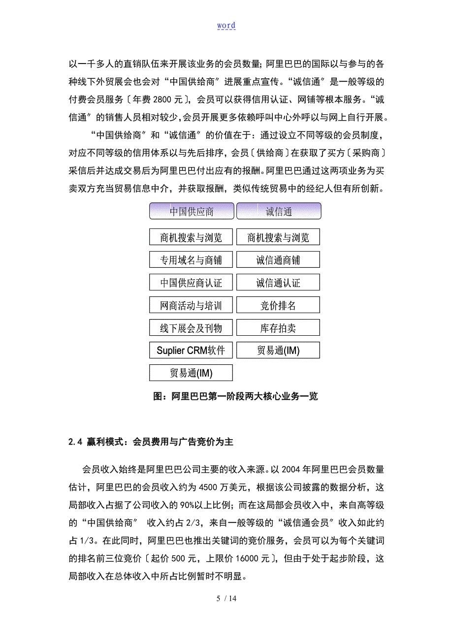 阿里巴巴商业模式分析报告范文_第5页