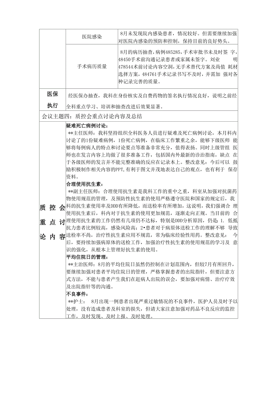 科室医疗质量与安全管理工作会议记录_第3页