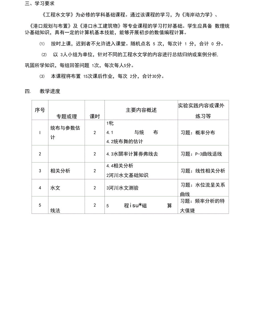 11-工程水文学课程大纲2020_第3页