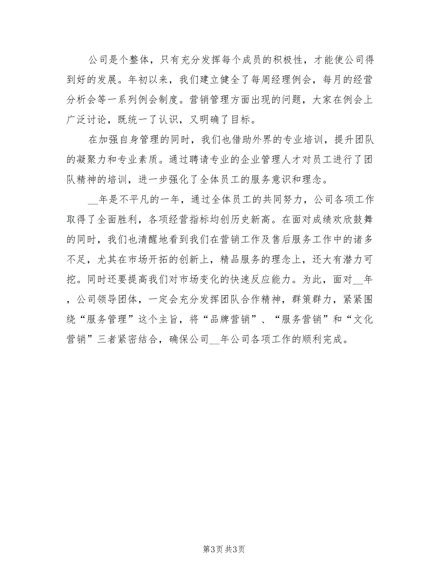 2022年上半年销售经理个人总结_第3页