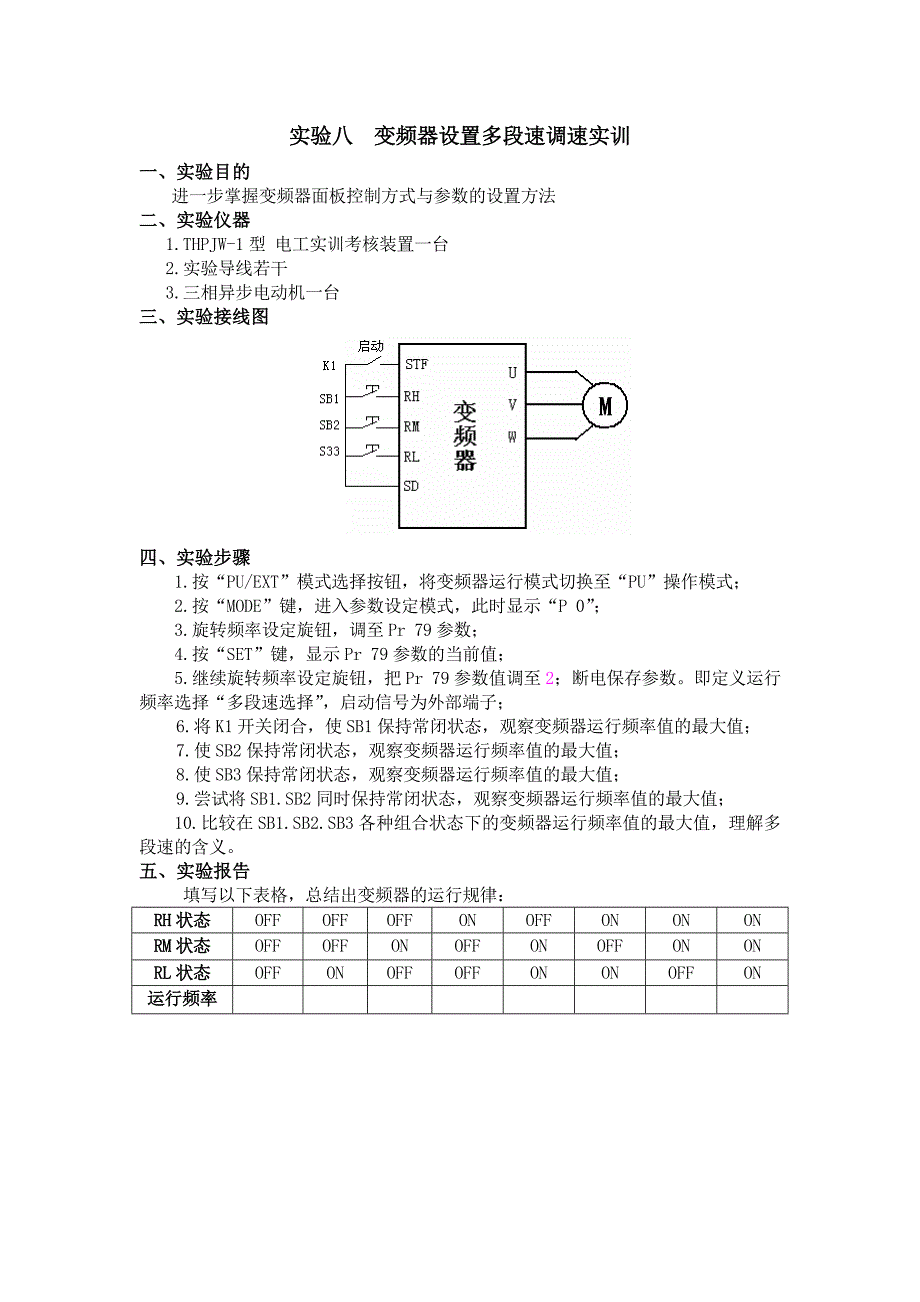 D700变频器实验指导书_第3页