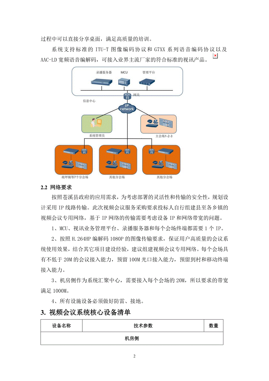 (完整word版)高清视频会议服务项目技术要求.doc_第2页