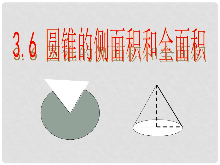 浙江省苍南县灵溪镇第十中学九年级数学上册 3.6 圆锥的侧面积和全面积课件 浙教版_第1页