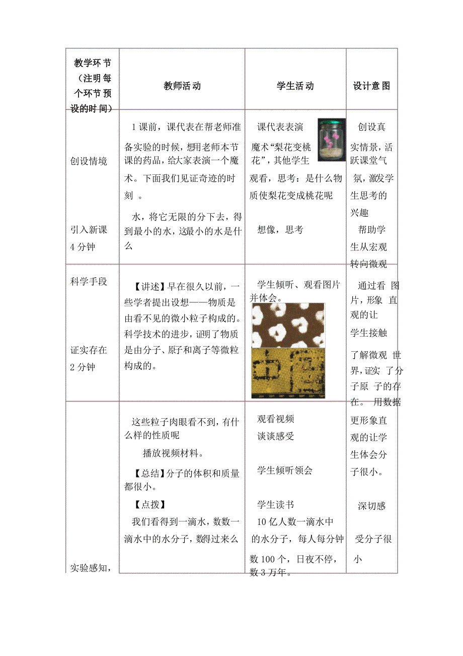 分子和原子-完整版公开课教学设计_第2页